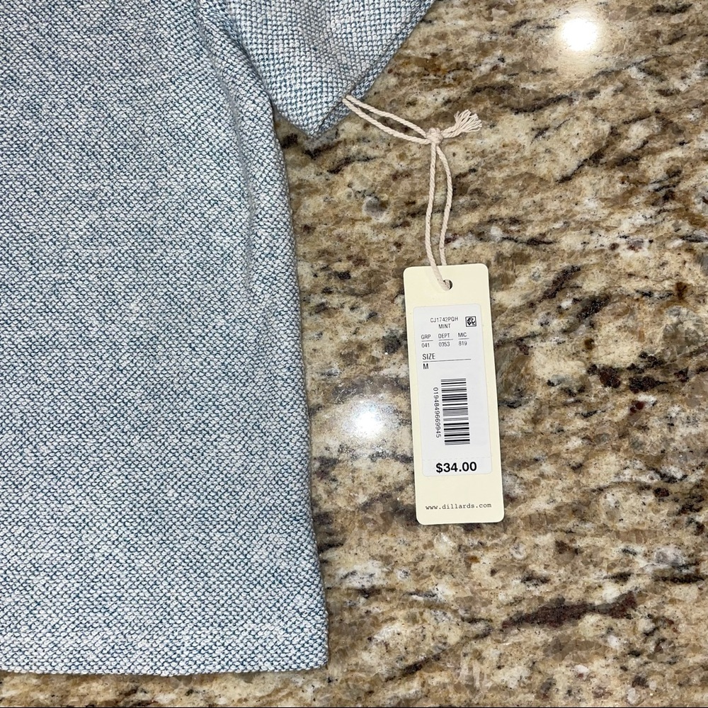 Copper key Knit Top with Button Front In mint - Picture 5 of 7